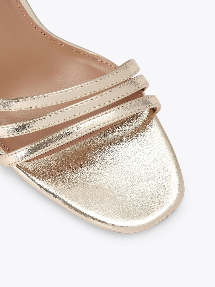 Carvela Gold Motto Block Sandals - Image 4 of 4