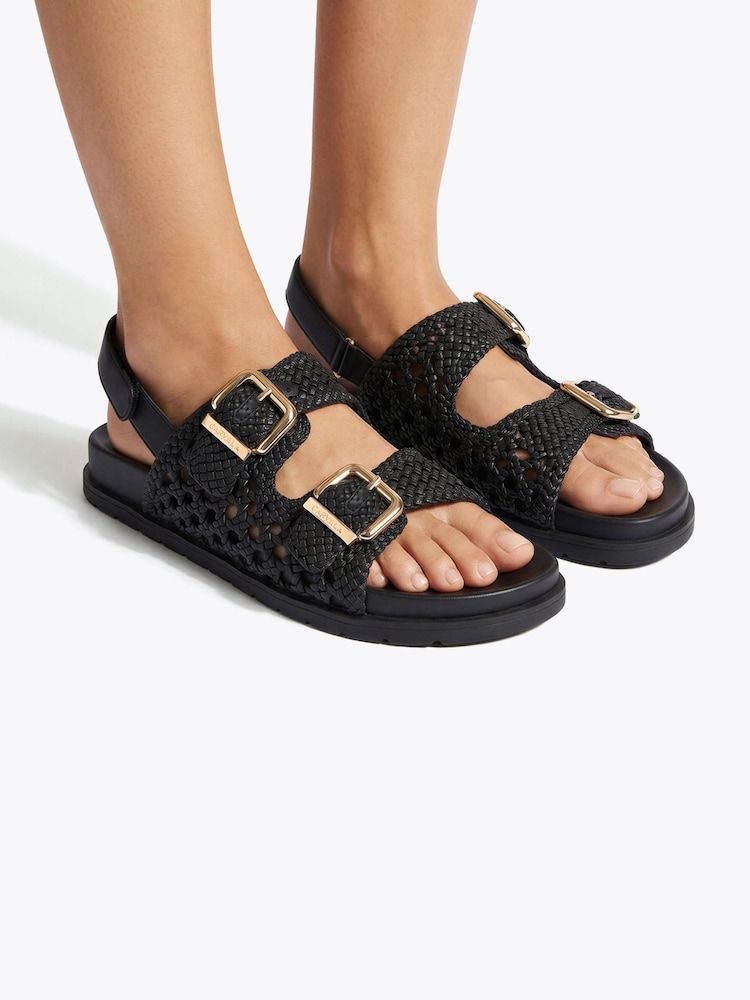 Carvela Black Solina Weave Sandals - Image 1 of 1 Carvela Black Solina Weave Sandals - Image 1 of 1
