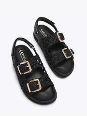 Carvela Black Solina Weave Sandals - Image 3 of 5