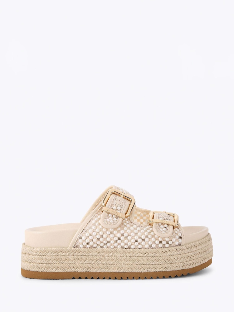 Carvela Cream Perla Flatform Sandals - Image 2 of 5 Carvela Cream Perla Flatform Sandals - Image 2 of 5