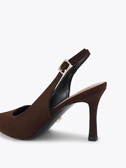 Carvela Brown Suede Corletta Sling Jewel Shoes - Image 4 of 4