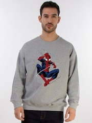 Brands In Grey Marvel Spider-Man Swing Sweat Top - Image 1 of 5