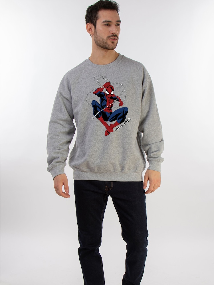 Brands In Grey Marvel Spider-Man Swing Sweat Top - Image 2 of 5