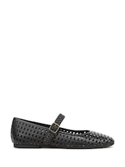 Vionic Black Alameda Woven Arch Support Mary Janes Shoes - Image 1 of 7
