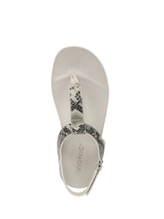 Vionic Cream Palisades Regular Fit Arch Support Toe Post Sandals - Image 6 of 7