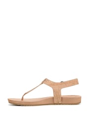 Vionic Brown Palisades Regular Fit Arch Support Toe Post Sandals - Image 2 of 7