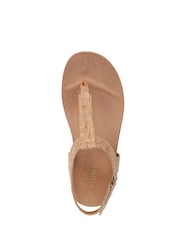 Vionic Brown Palisades Regular Fit Arch Support Toe Post Sandals - Image 6 of 7