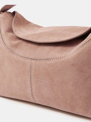 Accessorize Brown Fold Top Suede Bag - Image 3 of 3