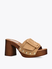Steve Madden Brown Marelena Suede Sandals - Image 2 of 4