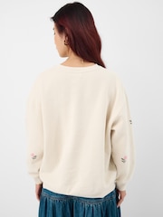 Accessorize Natural Floral Embroidered Jumper - Image 2 of 3