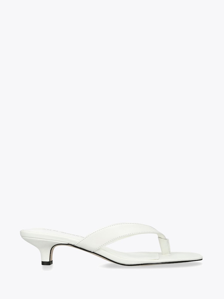 Steve Madden White Tracie Suede Sandals - Image 1 of 4