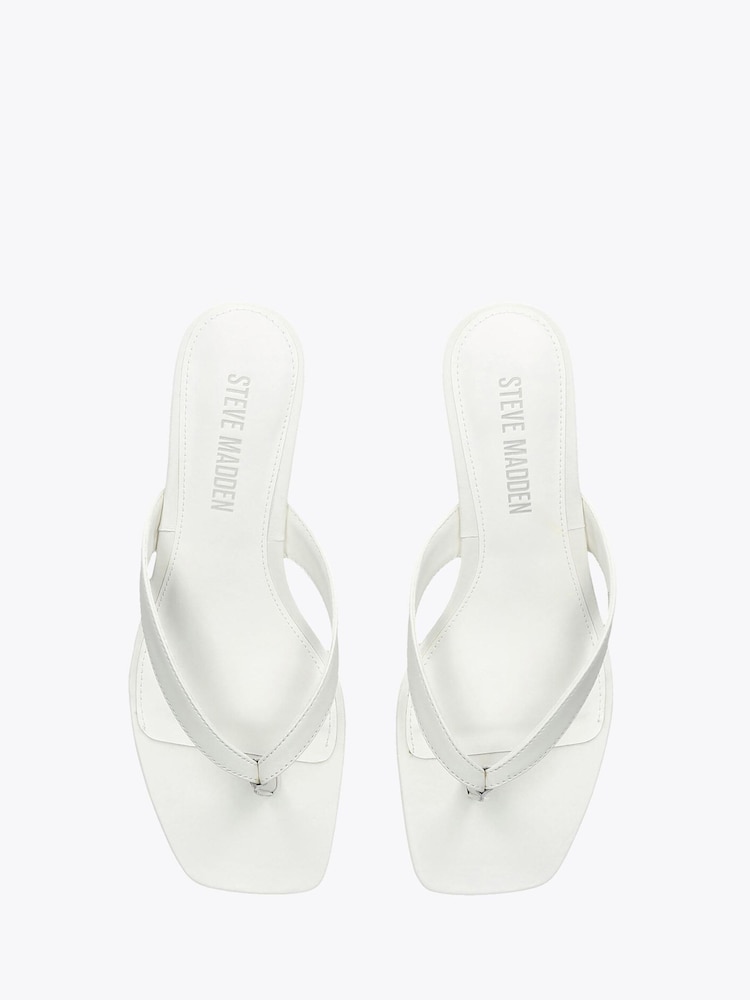 Steve Madden White Tracie Suede Sandals - Image 2 of 4