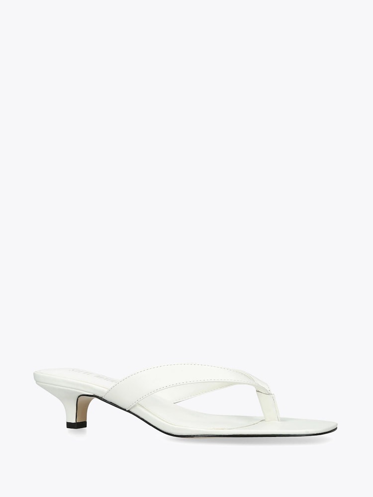 Steve Madden White Tracie Suede Sandals - Image 4 of 4