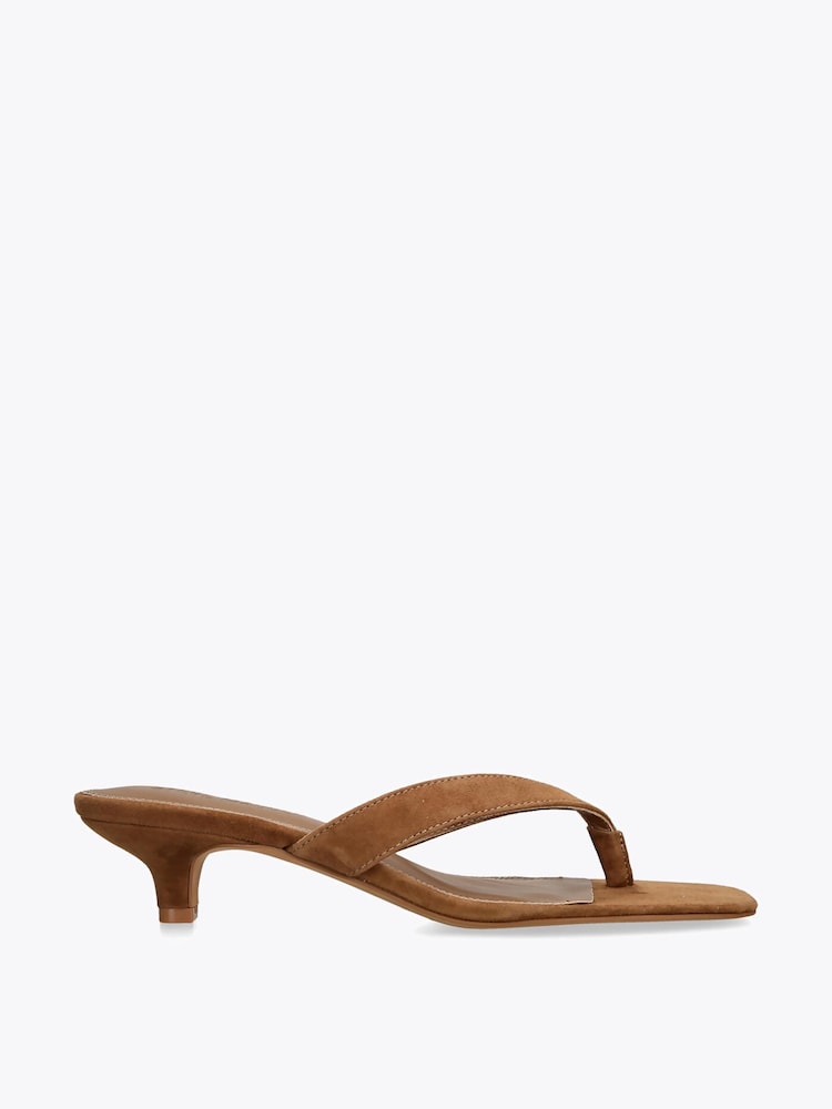 Steve Madden Brown Tracie Suede Sandals - Image 1 of 4