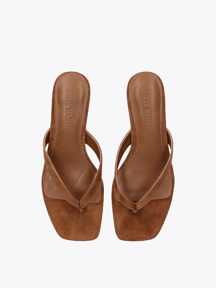 Steve Madden Brown Tracie Suede Sandals - Image 4 of 4