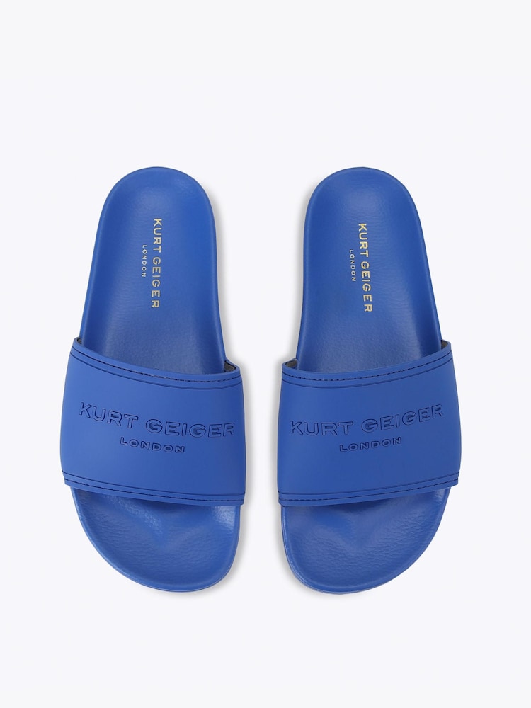 KG Kurt Geiger Blue Slider Sandals - Image 2 of 4 KG Kurt Geiger Blue Slider Sandals - Image 2 of 4