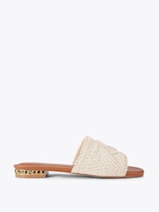 Kurt Geiger London Brown Kurt Woven Flat Sandals - Image 1 of 4