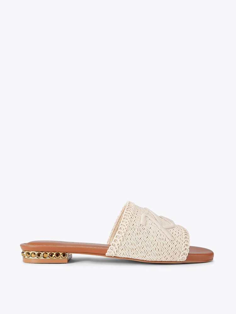 Kurt Geiger London Brown Kurt Woven Flat Sandals - Image 1 of 4