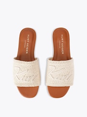 Kurt Geiger London Brown Kurt Woven Flat Sandals - Image 2 of 4