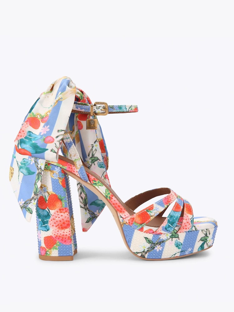 Kurt Geiger London Blue Brixton Platform Sandals - Image 1 of 4