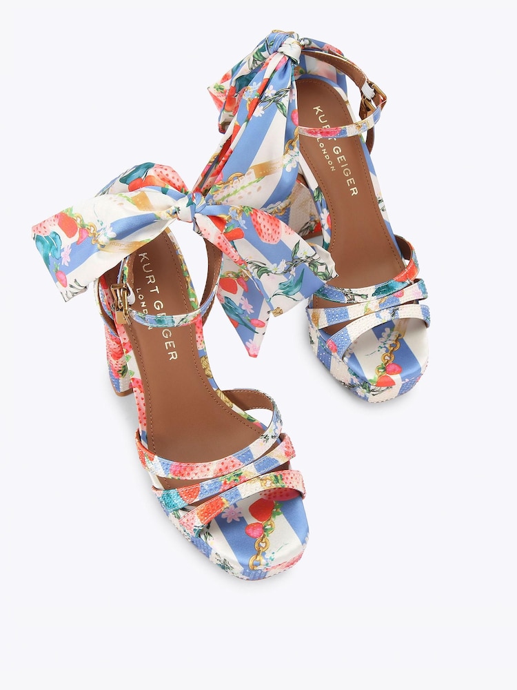 Kurt Geiger London Blue Brixton Platform Sandals - Image 2 of 4