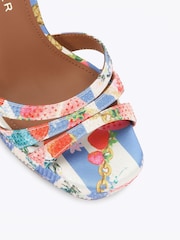 Kurt Geiger London Blue Print Brixton Platform Heeled Sandals - Image 5 of 5