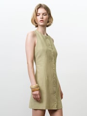 French Connection Calissa Scallop Button Front Mini Dress - Εικόνα 4 από 7