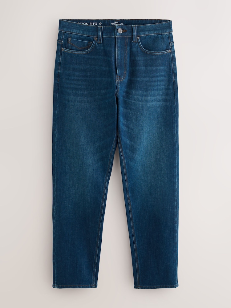 Marine Blue Bi-Stretch Slim Fit Motion Flex Jeans - Image 1 of 5 Marine Blue Bi-Stretch Slim Fit Motion Flex Jeans - Image 1 of 5