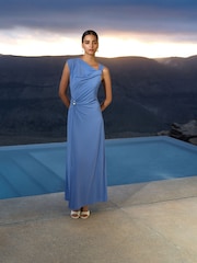 French Connection Pascha Jersey Draped Trim Maxi Dress - Image 1 of 6