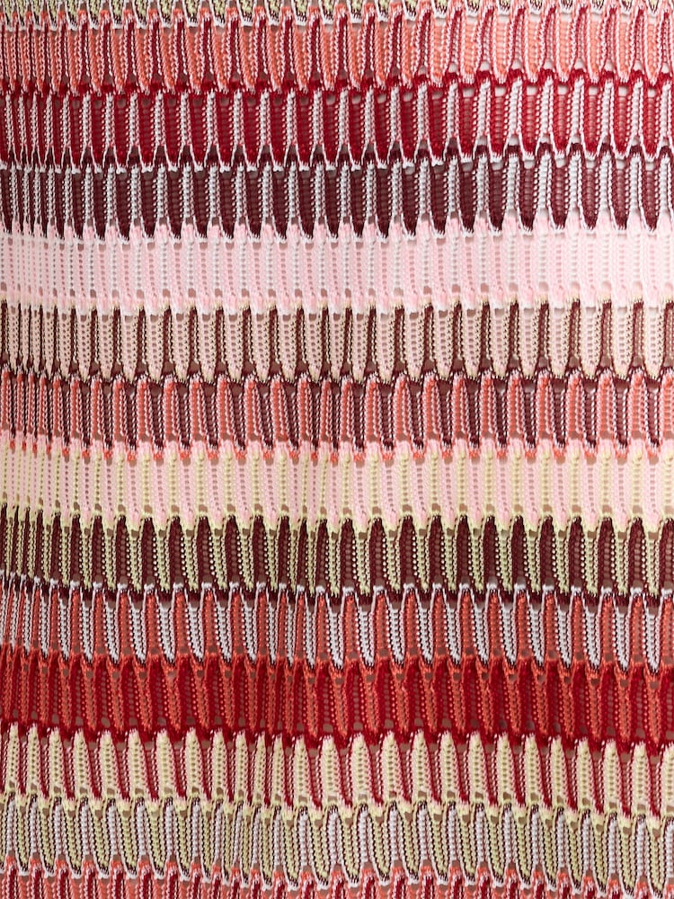 French Connection Charleen Crochet Striped Mini Dress - Image 6 of 6 French Connection Charleen Crochet Striped Mini Dress - Image 6 of 6