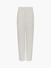 French Connection White Vinnie Pinstripe Wide Leg Trousers - Image 7 of 7