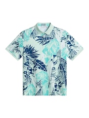 J.Lindeberg Blue Tour Tech Print Polo Shirt - Image 5 of 5