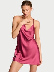 Victoria's Secret Peony Pink Satin Open Back Slip - Image 1 of 2