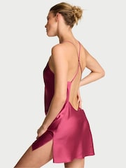 Victoria's Secret Peony Pink Satin Open Back Slip - Image 2 of 2
