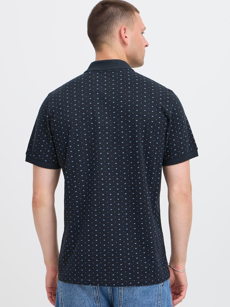 Blend Blue Abdo Printed Polo Shirt - Image 2 of 8