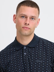 Blend Blue Abdo Printed Polo Shirt - Image 4 of 8