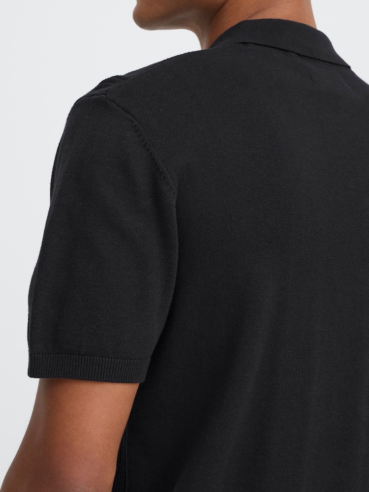 Blend Black Baron Knitted Polo Shirt - Image 5 of 5