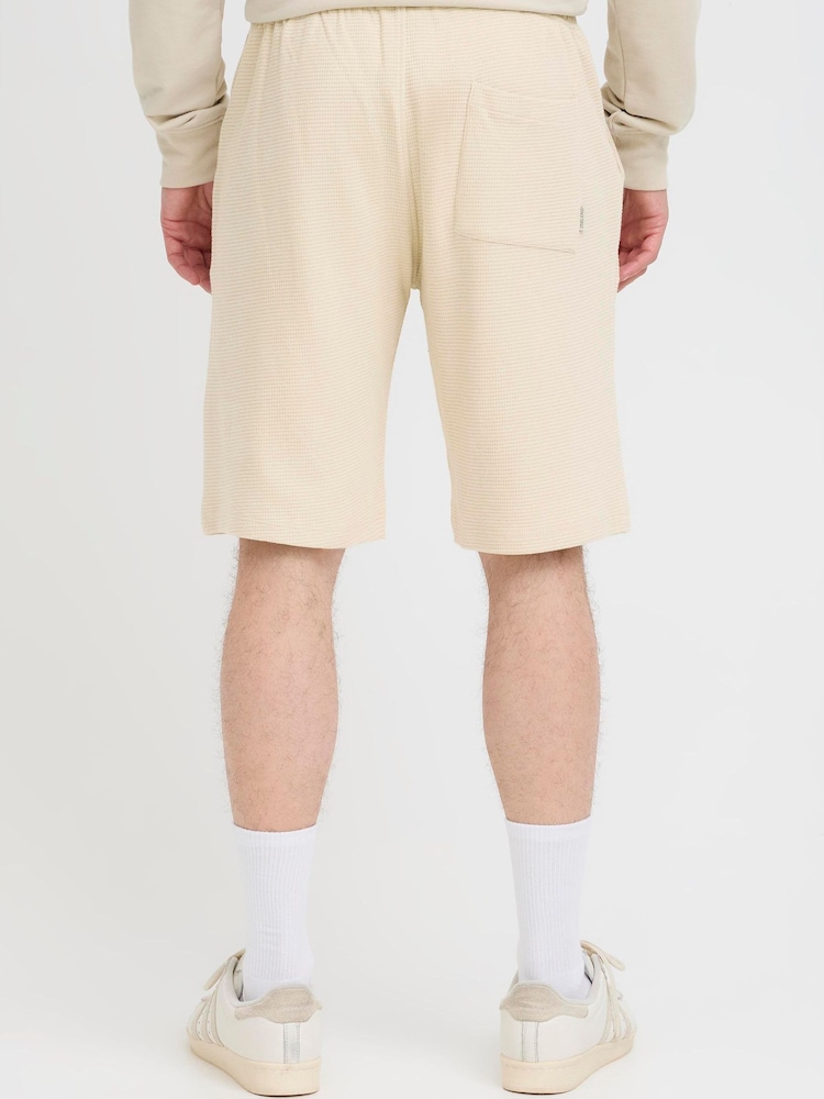 Blend Natural Fillip Waffle Knit Shorts - Image 2 of 8 Blend Natural Fillip Waffle Knit Shorts - Image 2 of 8