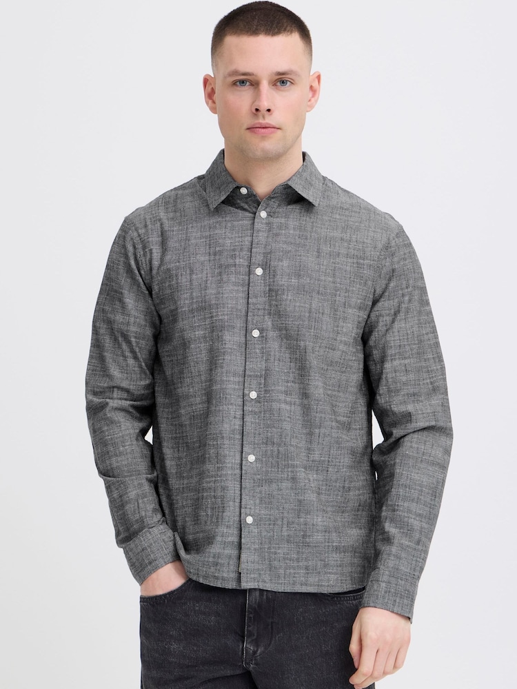 Blend Grey Daris Slub Shirt - Image 1 of 3