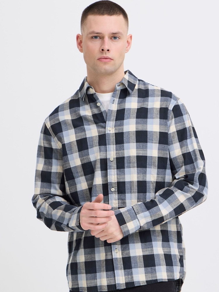 Blend Blue Daris Check Shirt - Image 1 of 6 Blend Blue Daris Check Shirt - Image 1 of 6