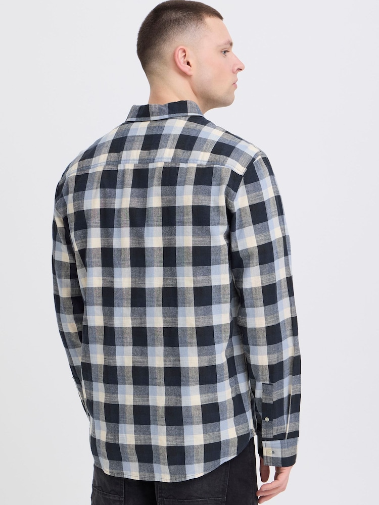 Blend Blue Daris Check Shirt - Image 2 of 6 Blend Blue Daris Check Shirt - Image 2 of 6