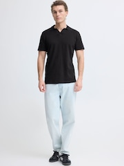 Blend Black Eskild Knit Collard Polo Shirt - Image 3 of 8