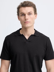 Blend Black Eskild Knit Collard Polo Shirt - Image 4 of 8