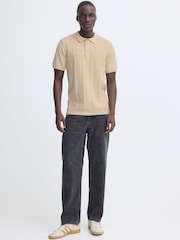 Blend Natural Baron Knitted Polo Shirt - Image 3 of 7