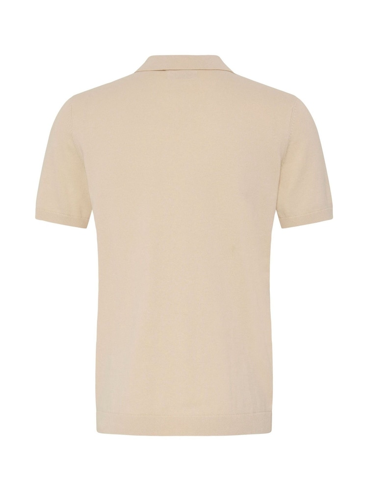 Blend Natural Baron Knitted Polo Shirt - Image 7 of 7