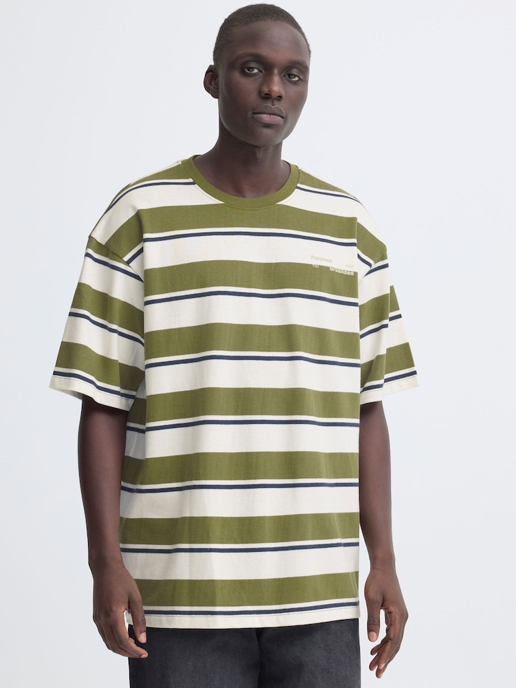 Blend White Kyran Stripe T-Shirt - Image 1 of 8