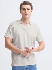 Blend White Eskild Knit Collard Polo Shirt - Image 1 of 8