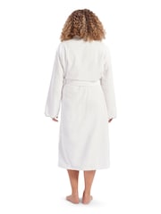 Christy Silver Scallop Edge Embroidered Cotton Bath Robe - Image 2 of 4