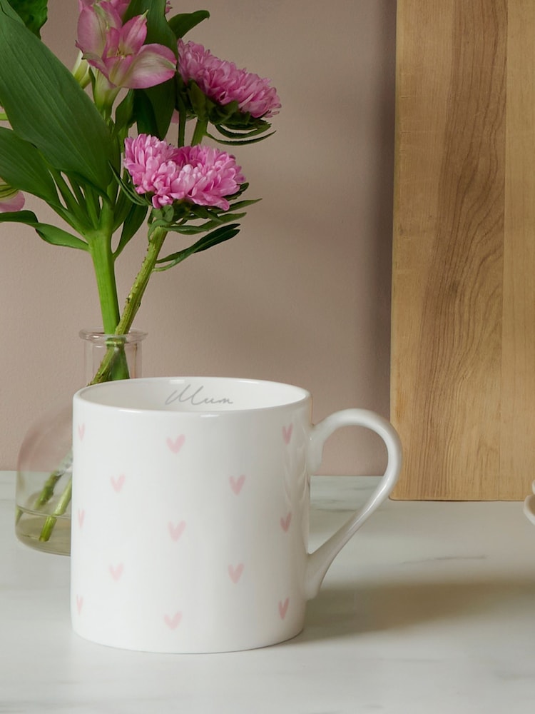 Sophie Allport White Mum Hearts Mug - Image 1 of 3