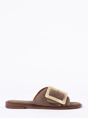 Penelope Chilvers Brown Biarritz Buckle Sandals - Image 1 of 3